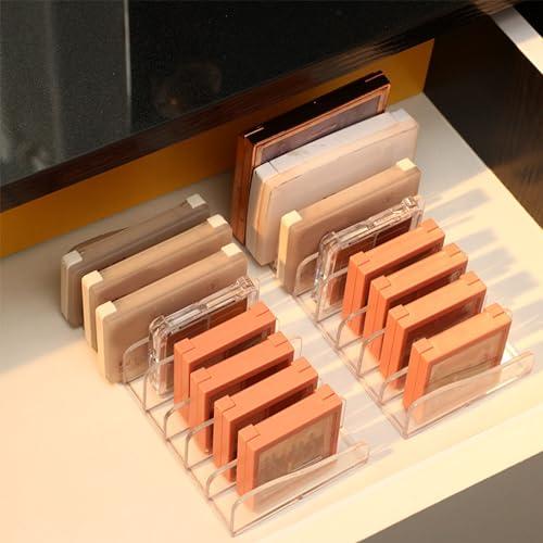 SUNFECILI SUNFECILI Eyeshadow Palettes Organizer Makeup Palette Organizer Clear Divided Makeup Palettes Storage Rack Eyeshadow Palette Pallet Holder for Dressing Table