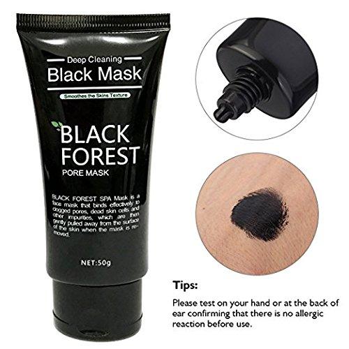 Boolavard Blackhead Remover Mask, Black Forest Spa-Peel Off Black Head Acne Treatments,Face Cleaning Mask+Spoon
