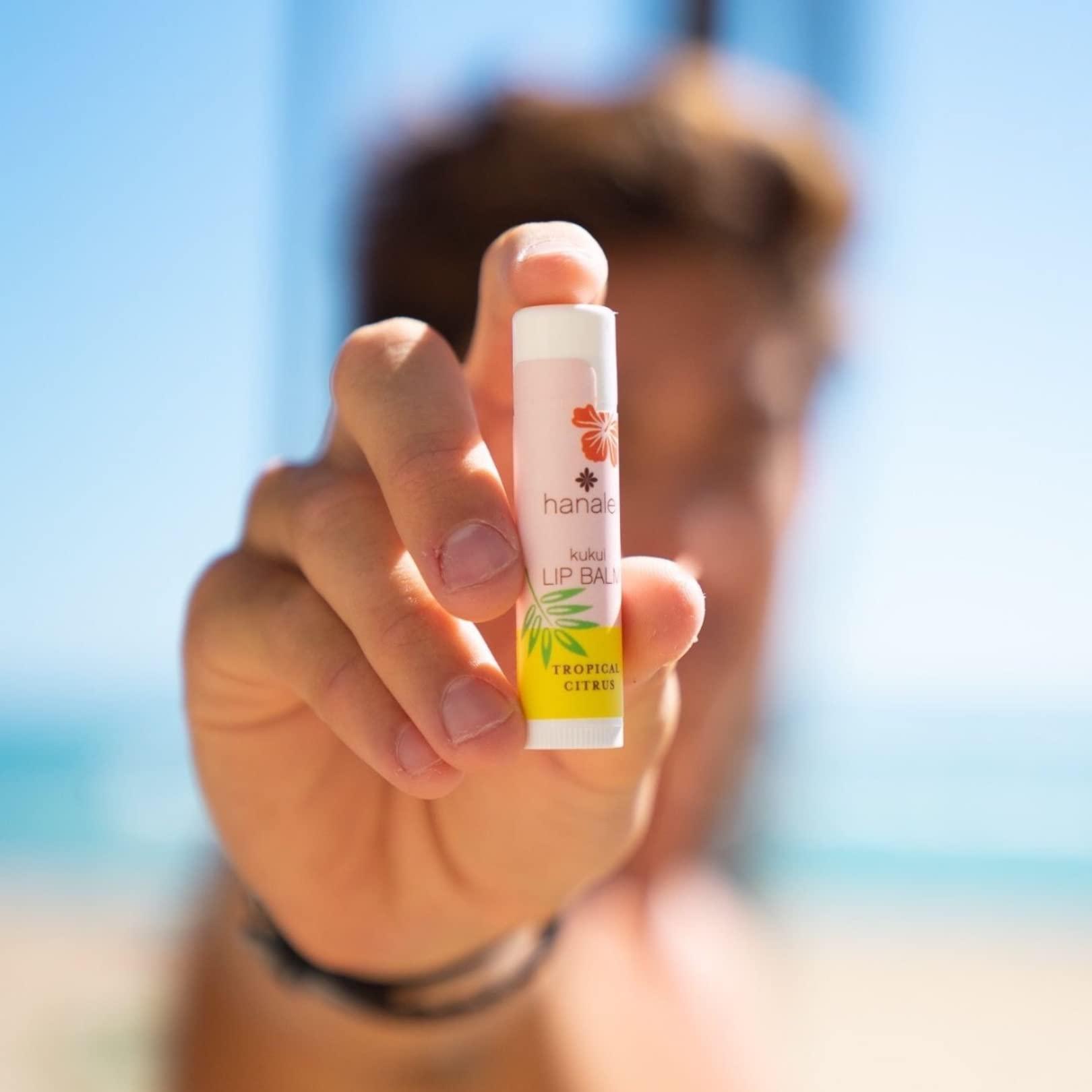 Hanalei Hanalei Tropical Citrus Lip Balm & Moisturizer Natural Kukui Oil & Beeswax for Hydrated, Soothed, Soft Lips Heals Dry, Chapped, Cracked Skin Long-Lasting Travel-Friendly Lip Care Tropical