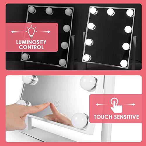 Chamber Wholesale Price Hollywood Makeup Mirror with 12pcs Dimmable LED Light Bulbs for Urban Wall Bedroom Bathroom Decoration