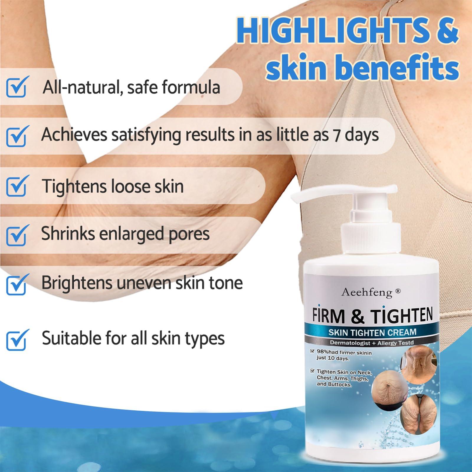 AEEHFENG Aeehfeng Firm Tighten Skin Tighten Cream,Anti-Aging Neck and Dcollet Day&Night Body Cream,Collagen Cream Face Lotion & Body Lotion,Moisturizing,Lifting&Recovery for All Skin Type (3Bottles, 3.47 oz)