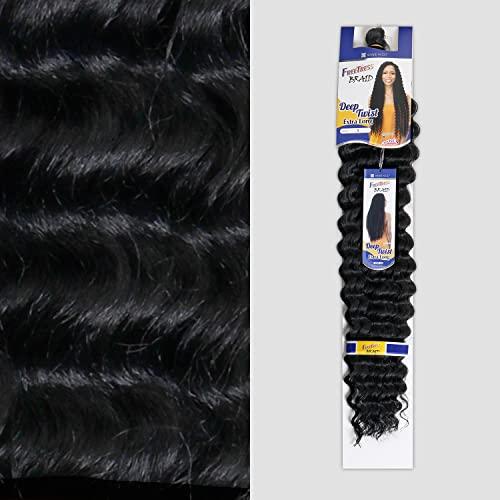 FREETRESS BRAIDS Freetress Crochet Braid - DEEP TWIST EXTRA LONG (1Jet Black)