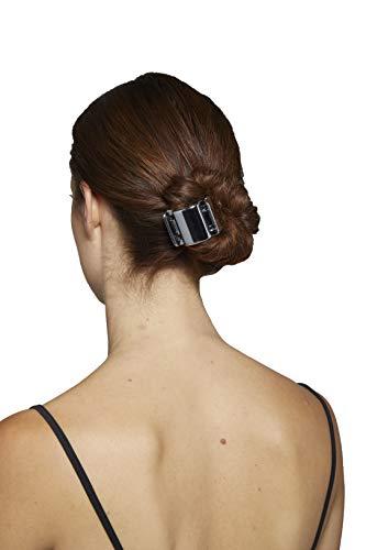 Allure Style Accessories Linziclip Hair Jawclip Midi Black Solid Bundle, 2-Pack