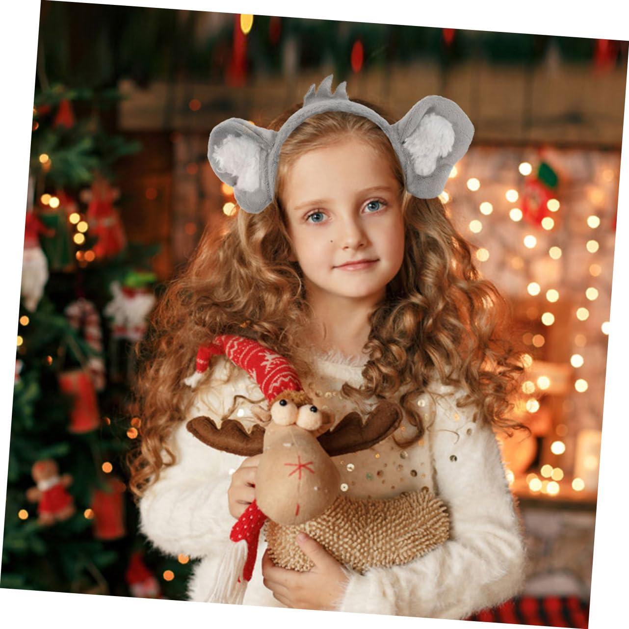 MAGICLULU MAGICLULU 2pcs Koala Ear Headband Cartoon Koala Headband Furry Animal Headbands Cute Koala Hair Hoop for Party Cosplay