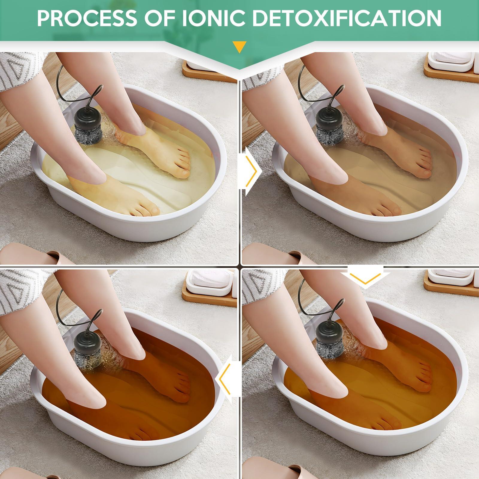 veicomtech veicomtech Dual Ionic Foot Bath Detox Machine, Professional Foot Detox Machine, Ionic Ion Detox Foot Bath Spa Cleanse Detoxification Machine with 2 Waist Belts, 2 Arrays, 10 Liners