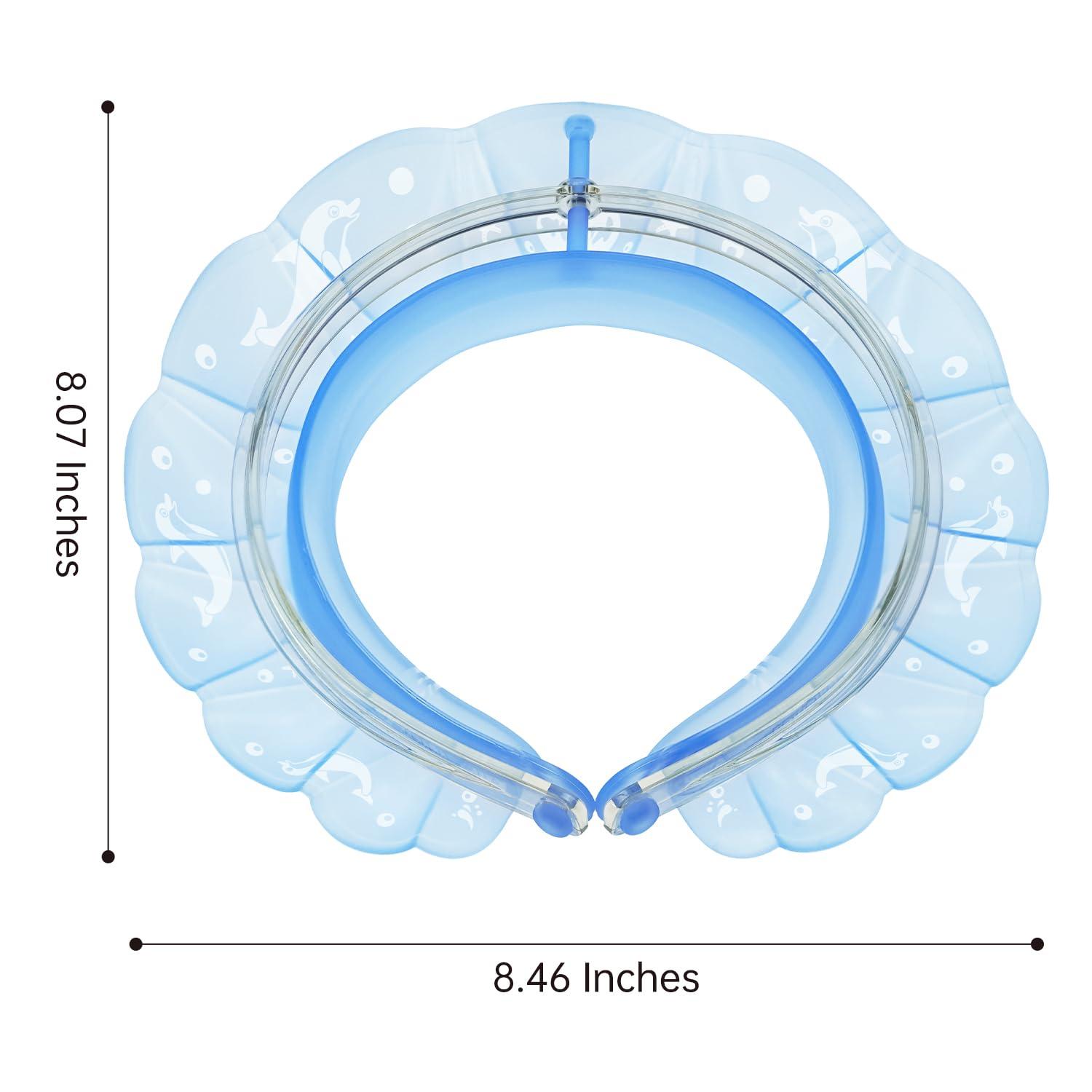 Kair Kair Bath Visor for Babies,Silicone Air Cushioned Shower Cap for kids, Shower Water Guard for Baby bath and Toddler Bath (Blue)