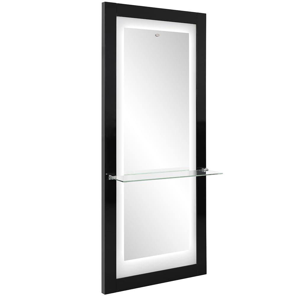 Dir Dir Salon Mirror Hair Salon Styling Wall Mount Salon Station Luna in Black