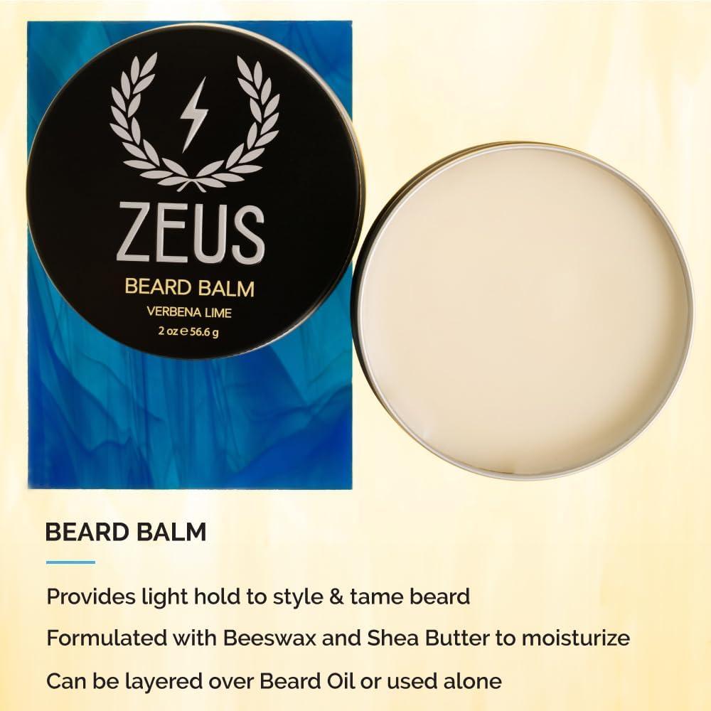 ZEUS ZEUS Everyday Beard Kit with Travel Toiletry Dopp Bag – Beard Wash Shampoo & Conditioner, Natural Beard Oil, Beard Balm & Travel Toiletry Bag (Vanilla Rum)