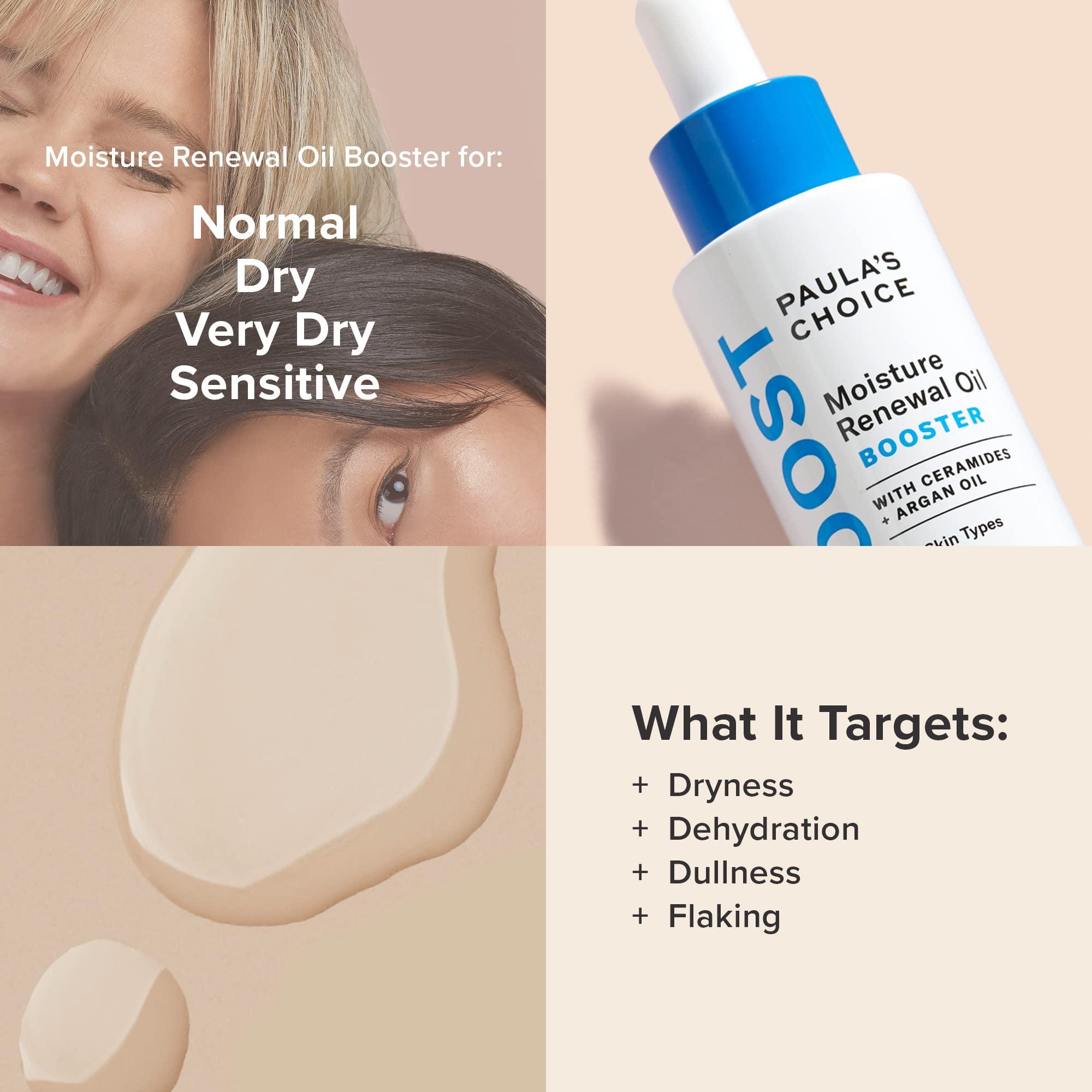 Paula's Choice Paula's Choice BOOST Moisture Renewal Oil Booster, Ceramides & Argan Oil Serum for Redness Relief, Dry Skin, 0.67 Ounce