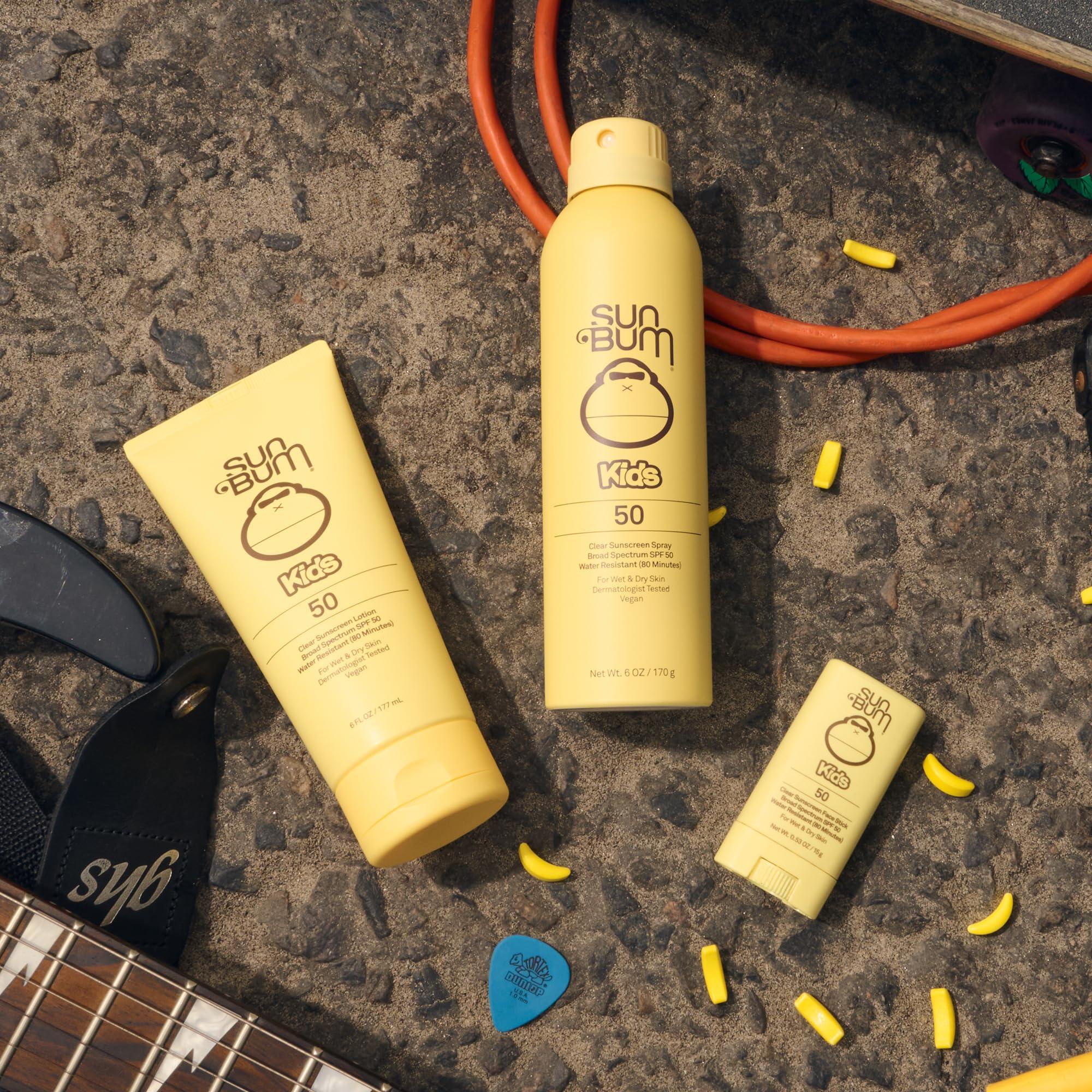 Sun Bum Sun Bum Kids SPF 50 Clear Face Stick Sunscreen | Broad Spectrum Sunblock with Vitamin E | Wet or Dry Skin Application | Hawaii 104 Act Compliant (Octinoxate & Oxybenzone Free)| Travel Friendly 0.53 oz