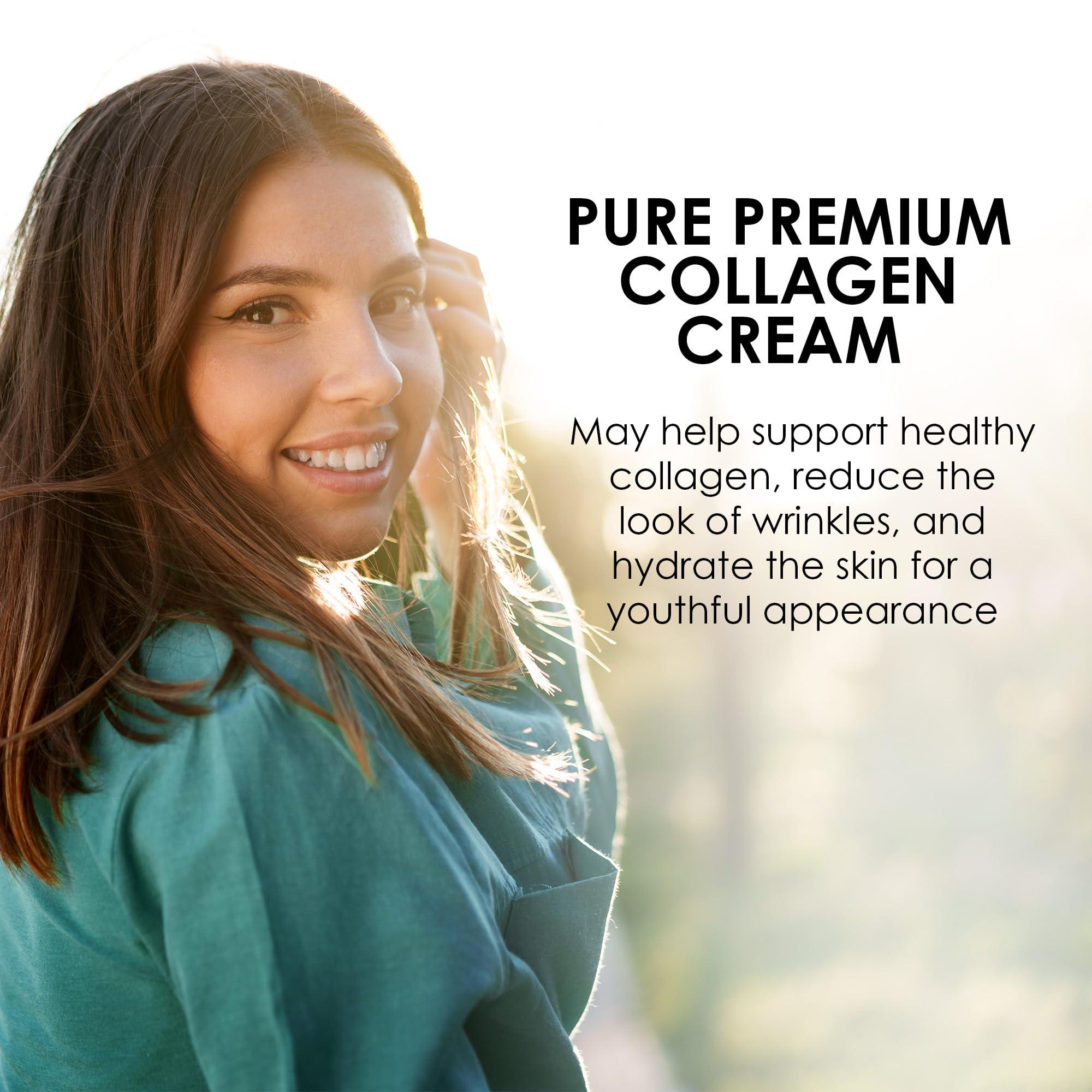 MASON NATURAL MASON NATURAL Collagen Premium Skin Cream - Anti Aging Face and Body Moisturizer, Intense Skin Hydration and Firmness, Pear Scent, Paraben Free, 2 OZ (3-Pack)