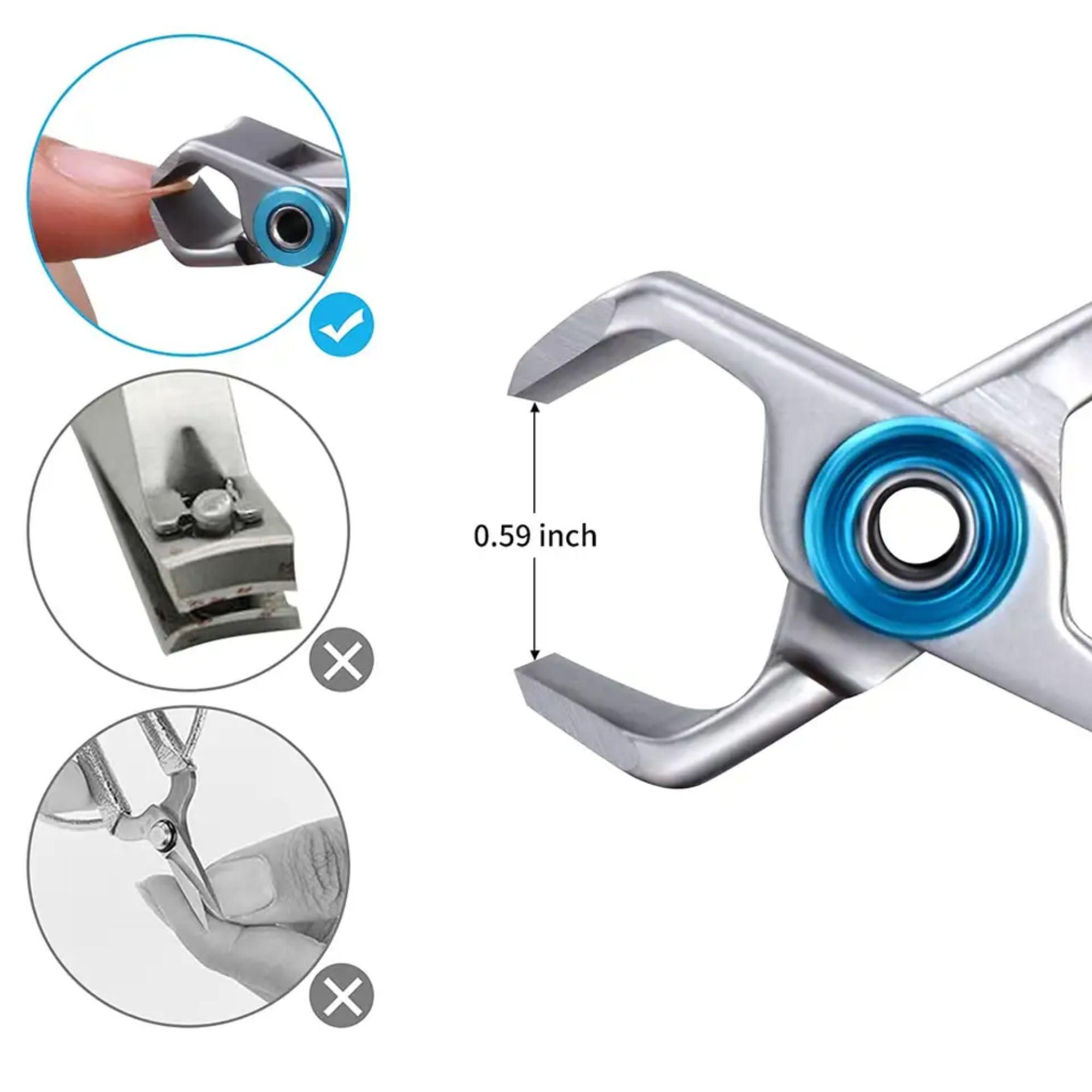 Spa-Rific Spa-Rific - 2 Piece Set Wide Jaw Ergonomic Toenail and Fingernail Clippers, Surgical Grade Stainless Steel Nail Cutter, Sharp and Precise Heavy Duty Clippers for Adults - Stainless Steel