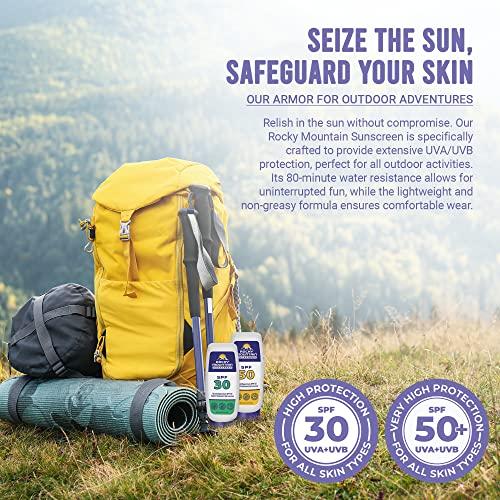 Rocky Mountain Sunscreen Rocky Mountain Sunscreen SPF 50 LOTION | Broad Spectrum UVA/UVB Protection | Hawaii 104 Reef Act Compliant (Oxybenzone & Octinoxate Free) | Water Resistant 80 Min. | Quart with Pump (32 Fl Oz)