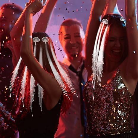 Generic Light Up Hair Clips, LED Lights Hair Led Light Up Fairy Hair Light Up Butterfly Hair Clips Fiber Optic (White, 20 Pack)