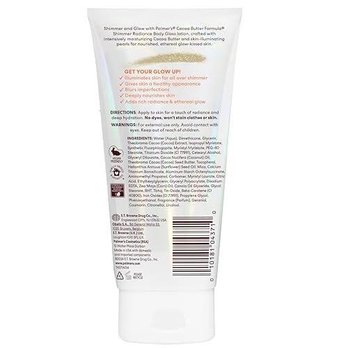Palmer\'s Palmer\'s Cocoa Butter Formula Shimmer Body Lotion with Vitamin E, 5.25 Fl Oz, Radiance Body Gloss, Help Blur Veins, Cellulite, Marks, 48 Hour Moisture