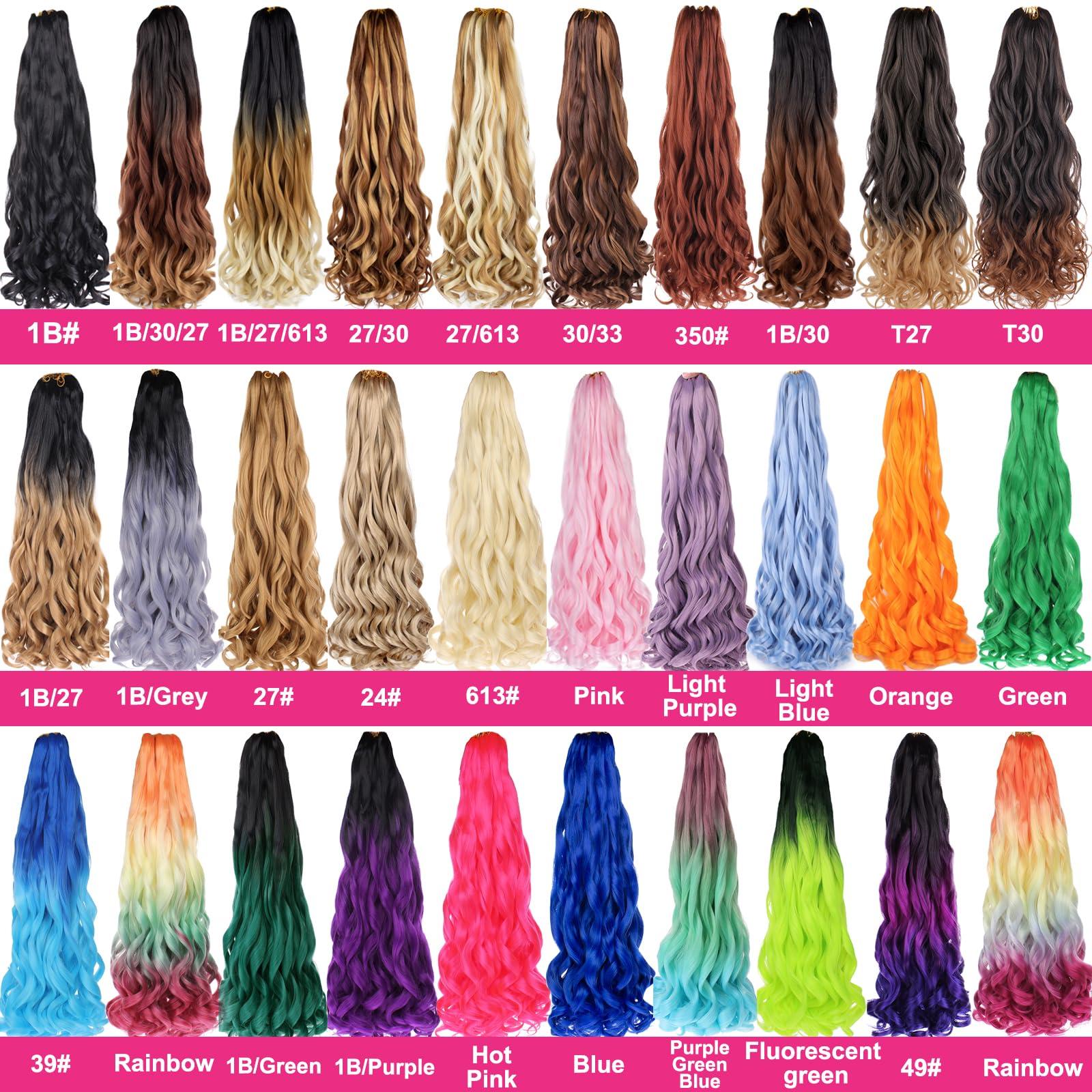 Union Beauty Unionbeauty French Curl Braiding Hair 22 Inch Blonde French Curly Braiding Hair Pre Stretched Body Wavy Braiding Hair for Goddess Box Braids Crochet Hair Curly Braiding Hair for Black Woman (613#)