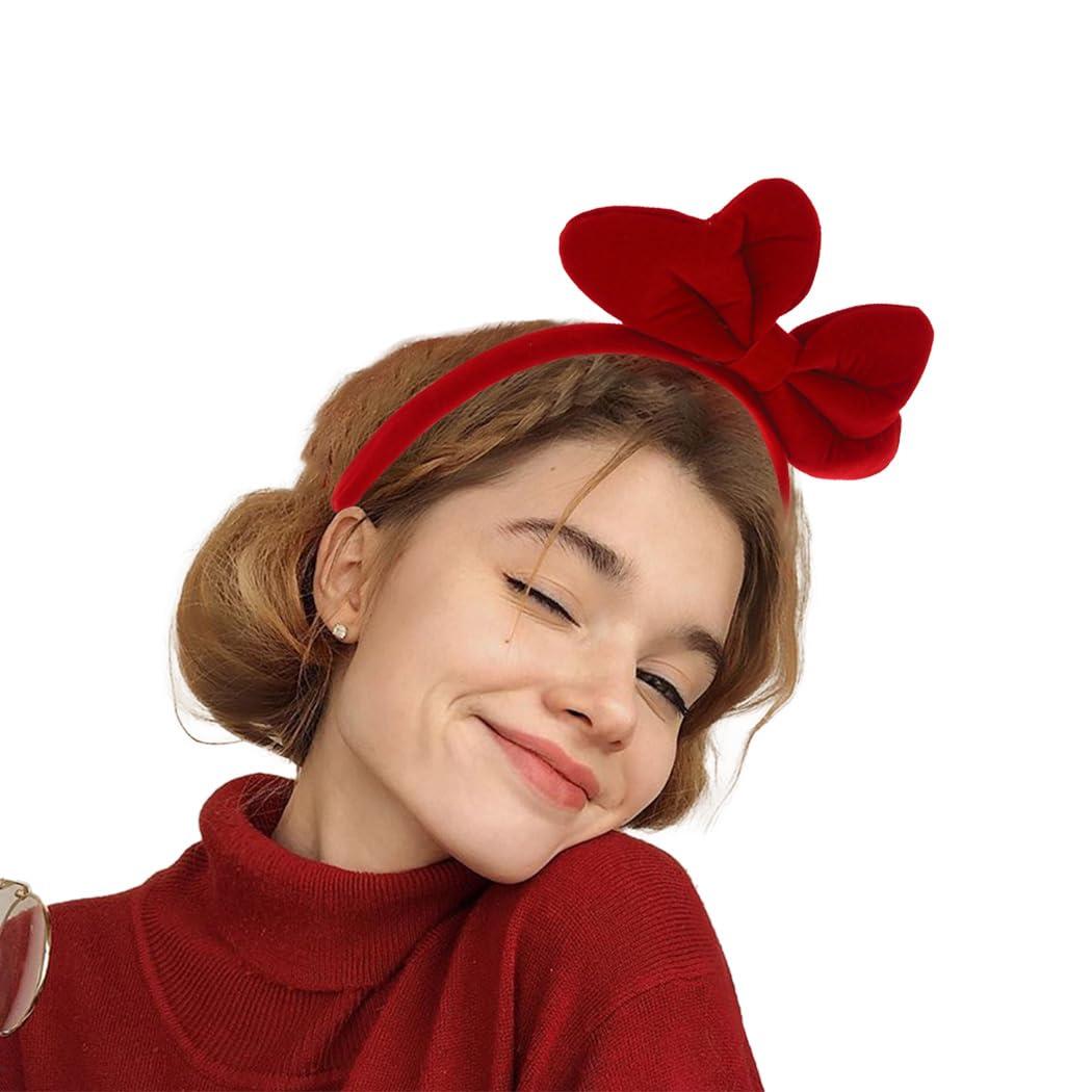Gangel Gangel Big Bow Headbands Red Bows Headband Large Bow Hairband Bowknot Hair Hoop Birthday Party Costume Hair Accessories for Women