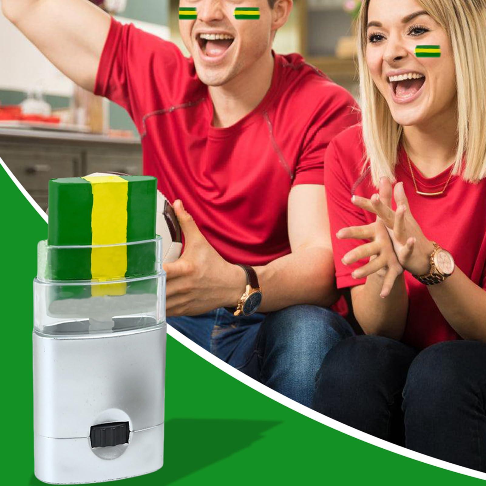 FINLALO Pride Face Paint , Face Paint Pens, Bright Patriotic Facial 3-Color Makeup Pen Waterproof and Sweat Resistant Long Lasting Color, Rainbow Face Paint Stick for All Sporting (Brazilian flag)