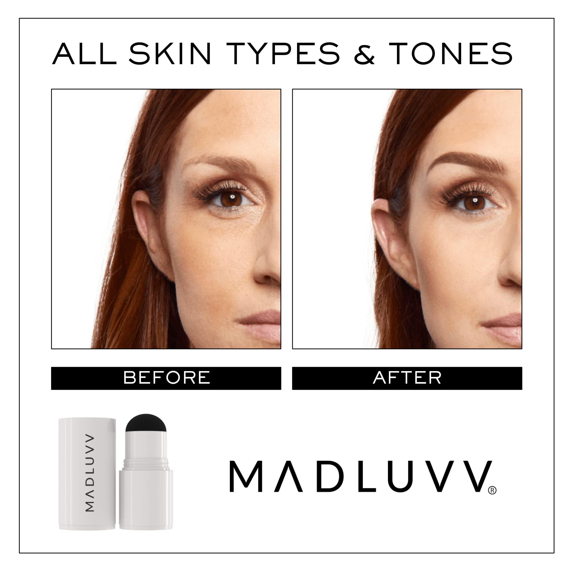 MADLUVV MADLUVV Brow Stamp Refill* - Color Stamp for Brows & Root Touch Up for Women & Men, Instantly Conceal Hair Loss, Grey Hair, Thinning Hair with Stain-Proof/Smudge-Proof Powder Formula (Auburn)