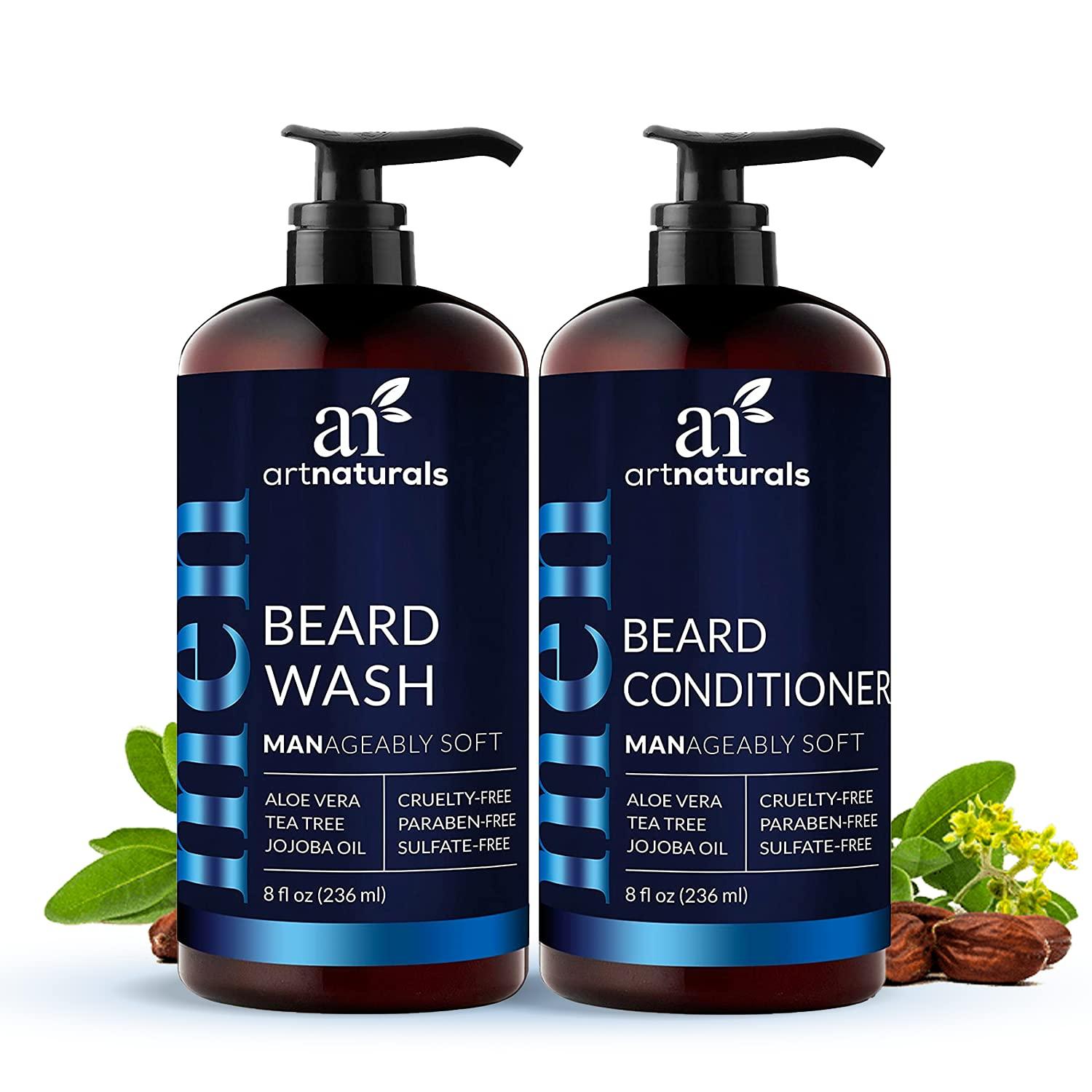 Artnaturals Artnaturals Beard Shampoo and Conditioner Set - Softens, Strengthens and Smooths Mustache and Beard Hair - All Skin and Hair Types