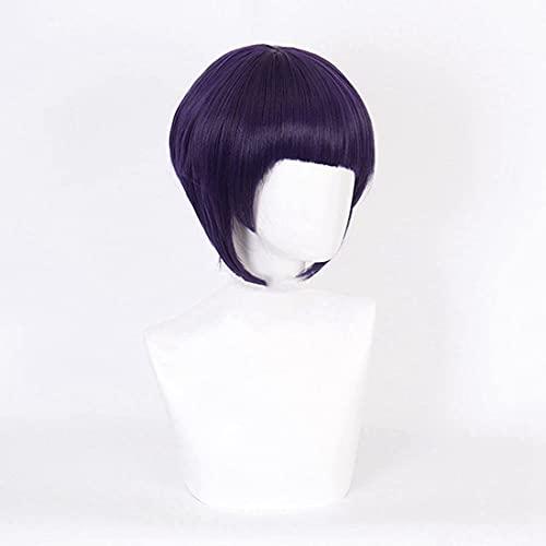 Liamiona Liamiona Jirou Kyouka Wig cosplay Wig Short Dark Purple Synthetic Wig for Halloween Party + Free Wig Cap