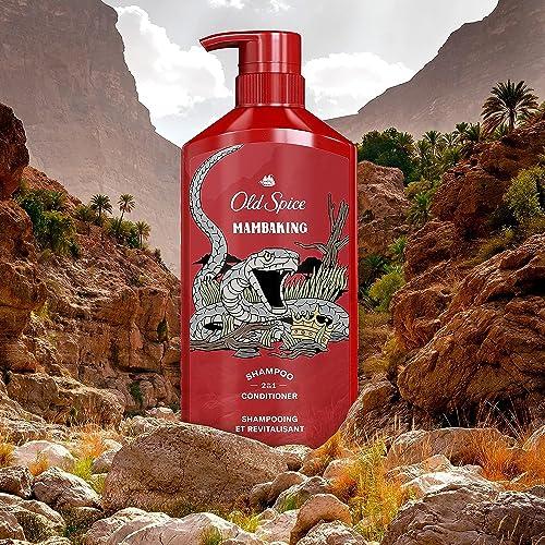 Old Spice Old Spice Men's 2-in-1 Shampoo and Conditioner, MambaKing, Twin Pack, 43.8 Fl Oz