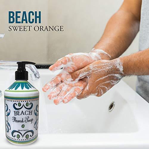 Hand Soap La Tasse Hand Soap, 4-pack Scents: (1) Sweet Orange, (1) Gardenia, (1) Creamy Coconut, (1) Beach, 21.5 FL OZ Each