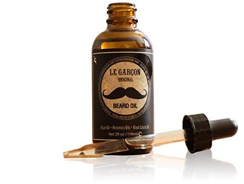 Le Garcon Le Garcon Beard Oil - Style Your Beard and Mustache. Brings Pleasure To Your Facial Hair Grooming. Includes Argan Oil, Rosemary Oils and Black Castor Oil For A Healthy, Tidy Beard