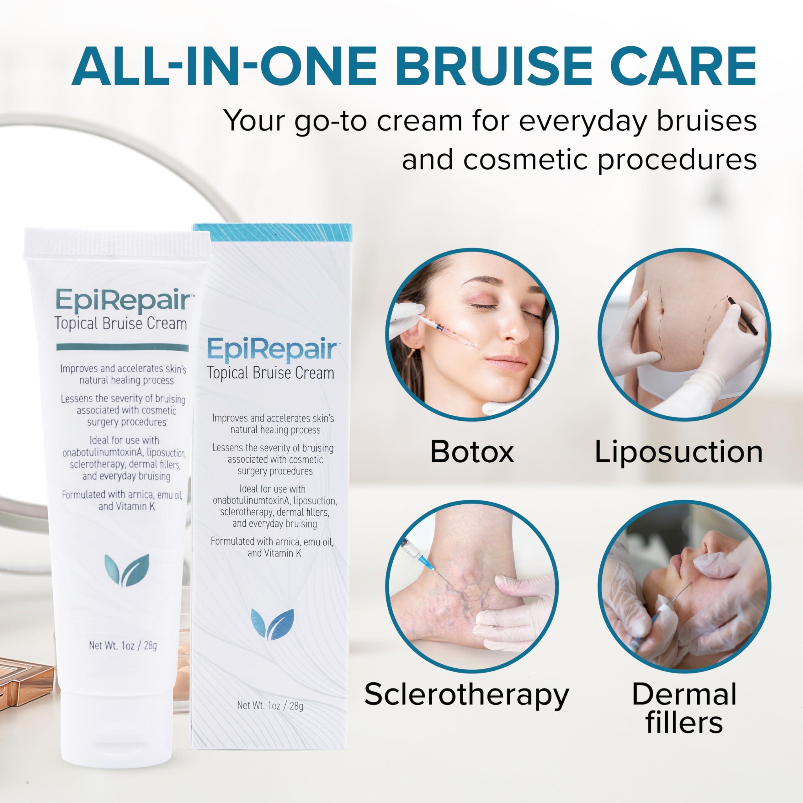 BIODERMIS EpiRepair Premium Bruise Cream - Formulated with Clinically Proven Arnica Oil & Vitamin K to Help Lessen & Remove Bruises in Cosmetic Surgery Procedures - Enhanced with Emu Oil, Vitamin E & Green Tea