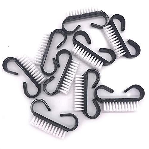 Suxgumoe Nail Brush,20 Pieces Black Handle Nail Cleaning Brushes Fingernail Brushes Hand Wash Brush for Toes and Nails Cleaning