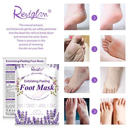 SOLOTREE Foot Peeling Mask, 2 Pack Foot Moisturizing Mask, Lavender Exfoliating Foot Peel Mask, Cracked Heels Repair - for Calluses, Dead & Dry Skin