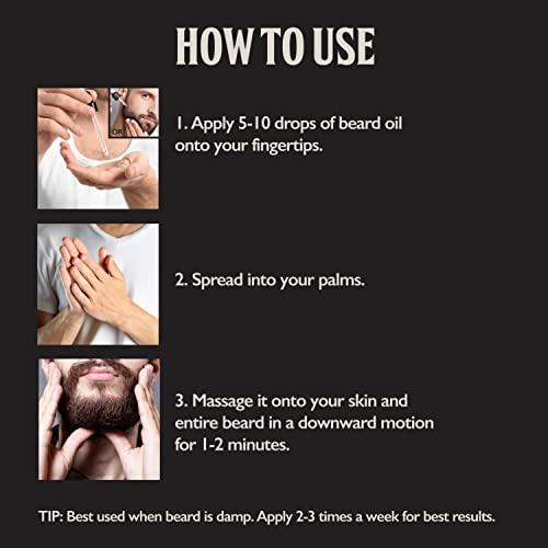 Purifect by Symphony Beauty Made In USA Beard Oil 100% Natural Growth Strength Non-Greasy Fast Absorbing 30ml 1fl oz - PURIFECT