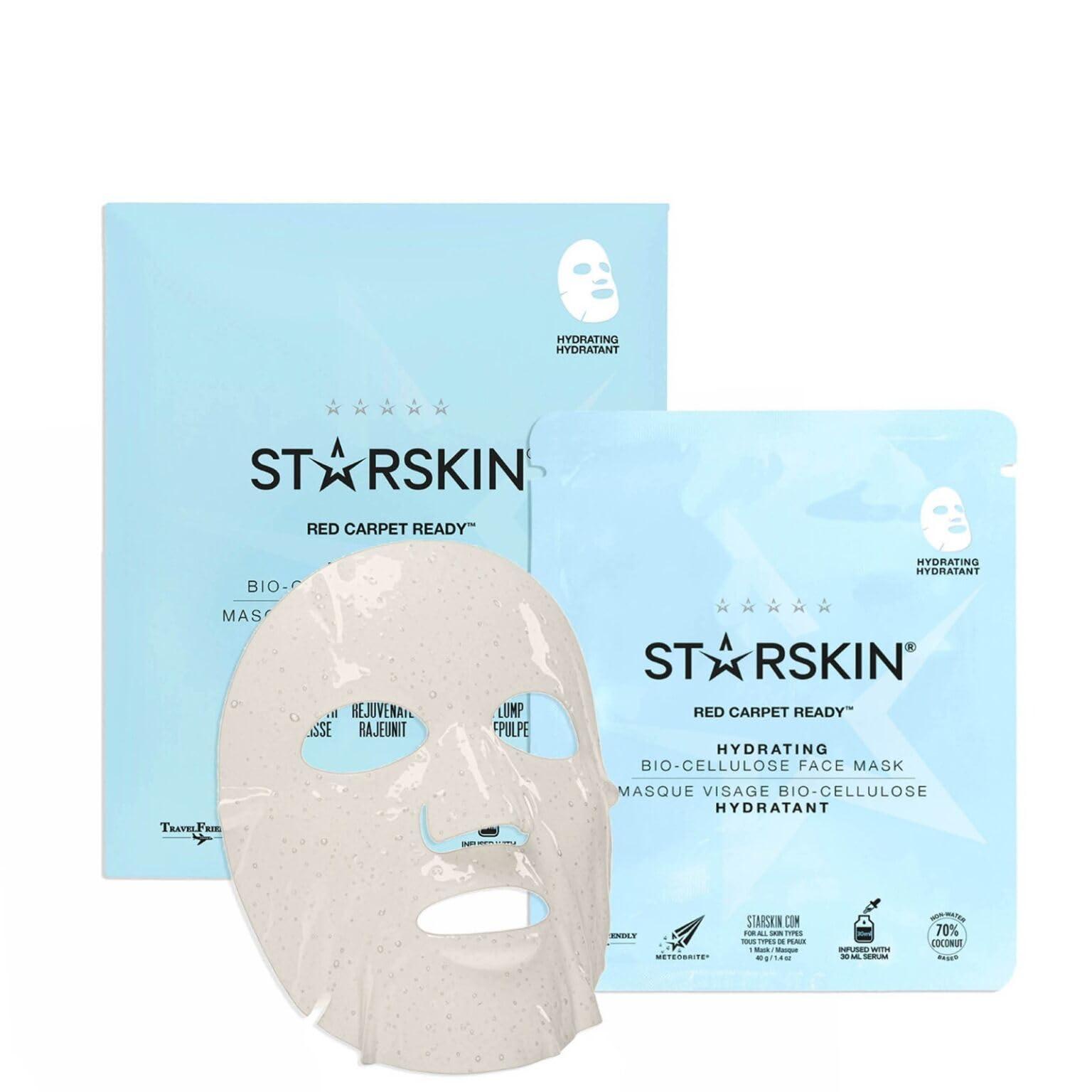 STARSKIN STARSKIN Red Carpet Ready 1x40g, Glass Skin Korean Skincare Mask, Coconut Gel Bio-Cellulose Hydrating Mask for Face, all Skin Type, Face Glow Effect, Instant Hydration, Revitalizing and Moisturizing