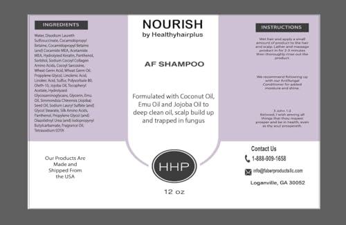 Healthy Hair Plus Fungus Shampoo & Conditioner Set for Humans - Relieves Itchy Dry Scalp, Reduces Inflammation & Irritation. Emu Oil for Gentle Cleansing, Non-Greasy for Women & Men. Made in the USA by Healthy Hair