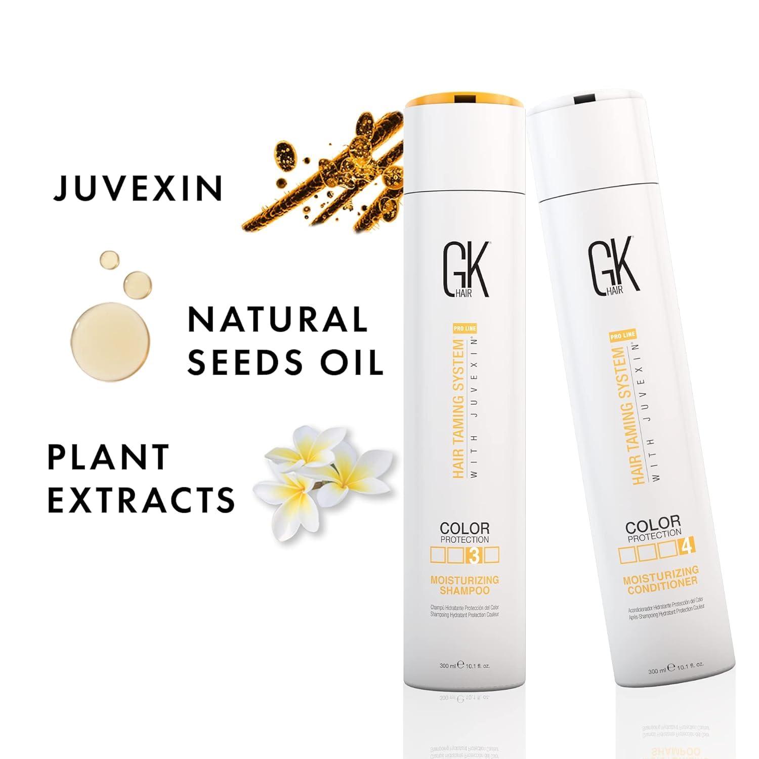 GK HAIR GK HAIR Global Keratin Moisturizing Shampoo & Conditioner 300ml - Treatment Leave in Spray 120ml