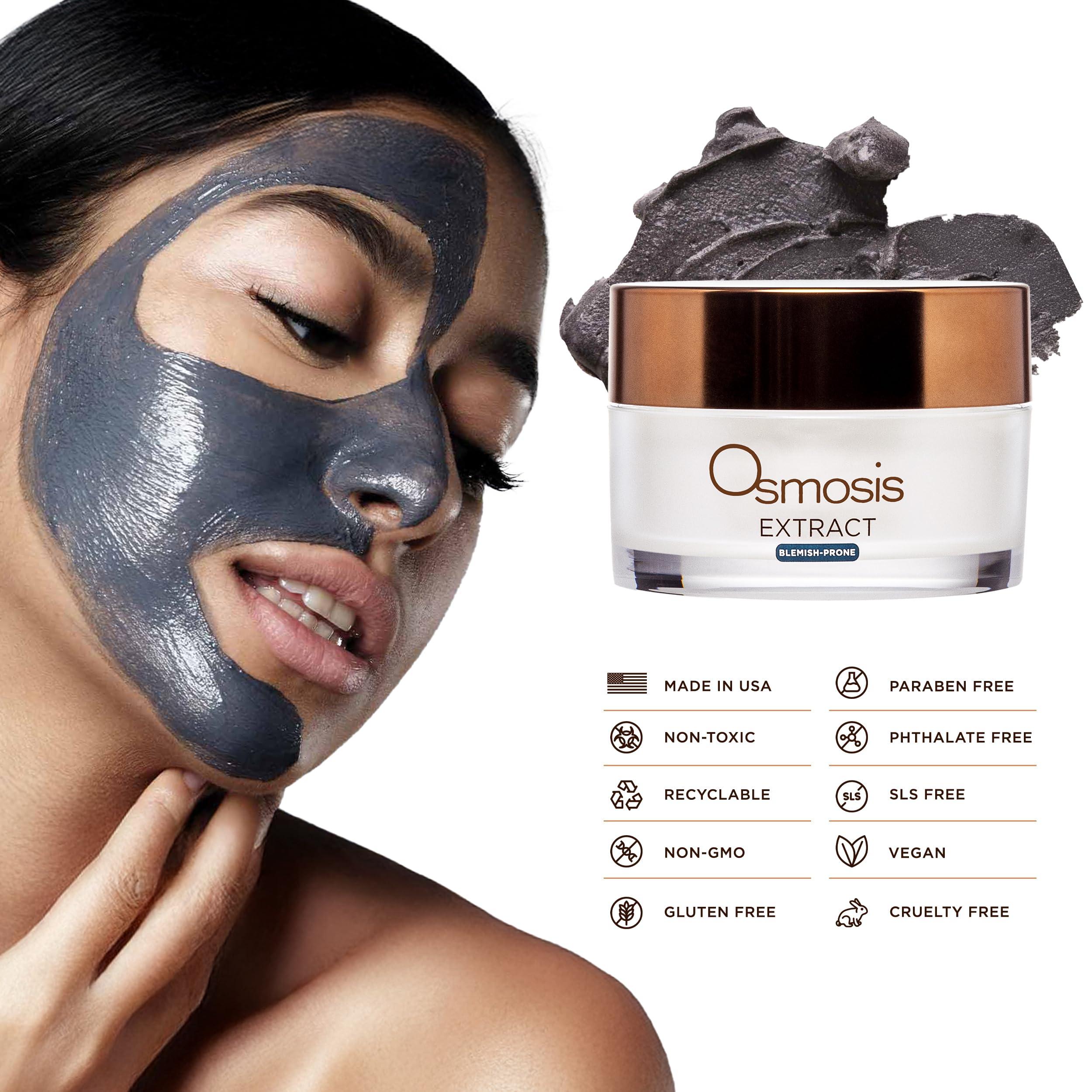 OSMOSIS OSMOSIS EXTRACT Charcoal Mask, Purifying Facial Mask, Refine, Removes Oil & Impurities, For Acne Blemish-Prone Skin, 1 Oz