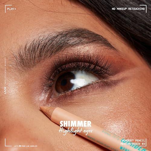 NYX PROFESSIONAL MAKEUP NYX PROFESSIONAL MAKEUP Wonder Pencil, Multi-Use Micro Highlighter & Concealer Stick - Medium Peach (Pack of 2)