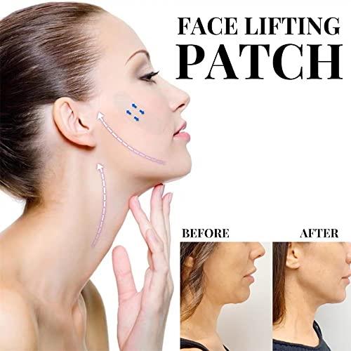 DaPin DAPIN face lift tape, instant makeup face lift tool for concealing facial wrinkles Double chin lifts loose skin, face lifting tape jaw exerciser face tape face tape lift skin tape.(80 packs)