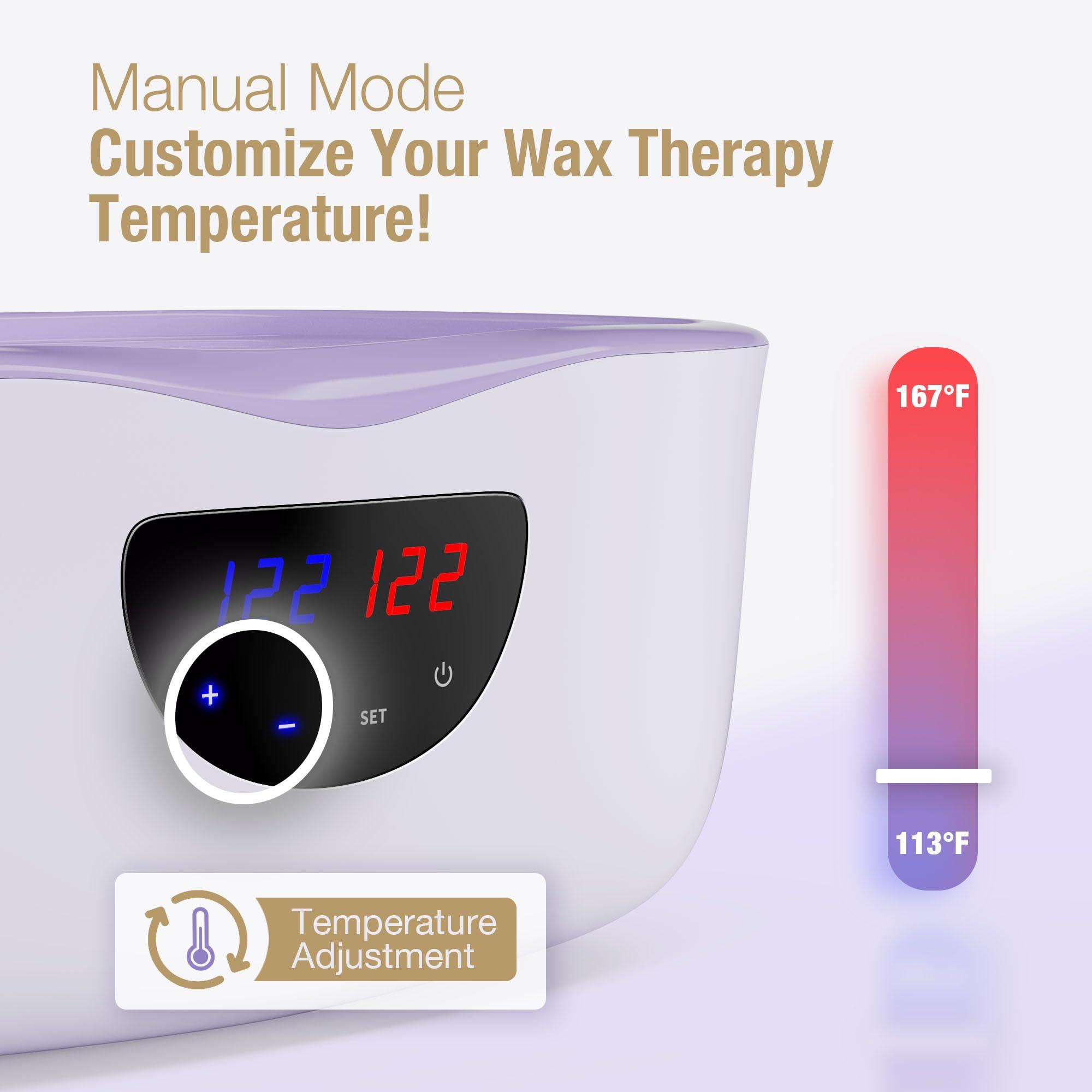 LAVANY Paraffin Wax Machine for Hands and Feet, Paraffin Wax Warmer with Auto Mode for Beginner-Friendly Home Spa, All-in-One Kit for Paraffin Bath