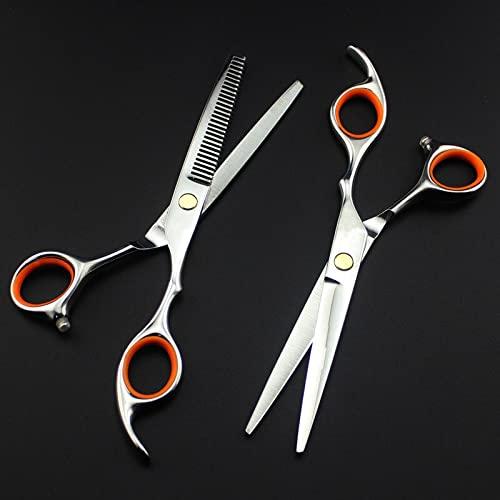 ZZYY Hair Cutting Scissors, Professional japan 440c 6 inch hair scissors set cutting barber haircut hair scissor thinning shears hairdressing scissors BY ZZYY (Color : Set)