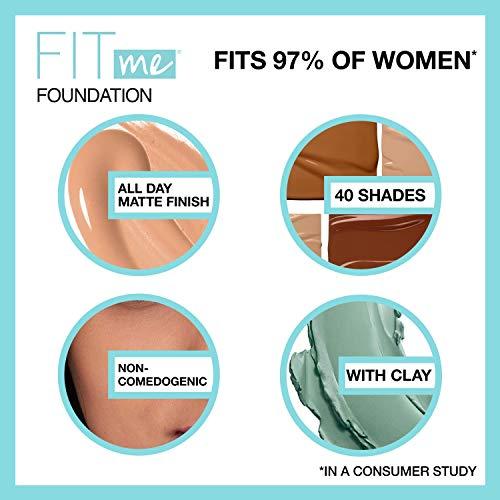 Maybelline New York Maybelline Fit Me Matte + Poreless Liquid Foundation Makeup, Pure Beige, 2 COUNT Oil-Free Foundation