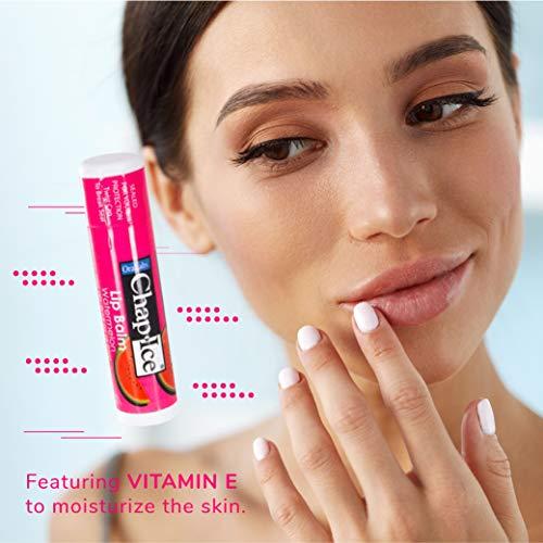 CHAP-ICE Chap-Ice® | Watermelon Moisturizing Lip Balm with Mineral Oil | Lip Balm Pack for Dry, Cracked Lips | Made in USA | 8-Count Watermelon Flavor (0.15oz/4.25g)