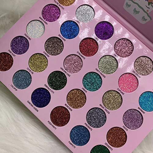 Abelyn Abelyn Long Lasting Glitter Eyeshadow Palette Makeup 30 Colors High Pigment Shining Shimmer Eye Pressed Powder Cosmetics Beauty Party
