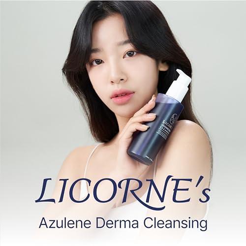 LICORNE LICORNE Azulene Derma Cleansing Sensitive Skin, Smooth, Moisturizer, Centella 6.76 fl.oz Korean Skincare