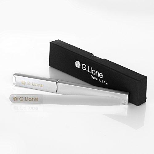 G.Liane Best Crystal Nail File Set – G.Liane Professional Nail File Manicure Pedicure Kit For Natural Nails Acrylic Nails Gels Nails Manicure Tools For Home And Salon (Clear Pointed)