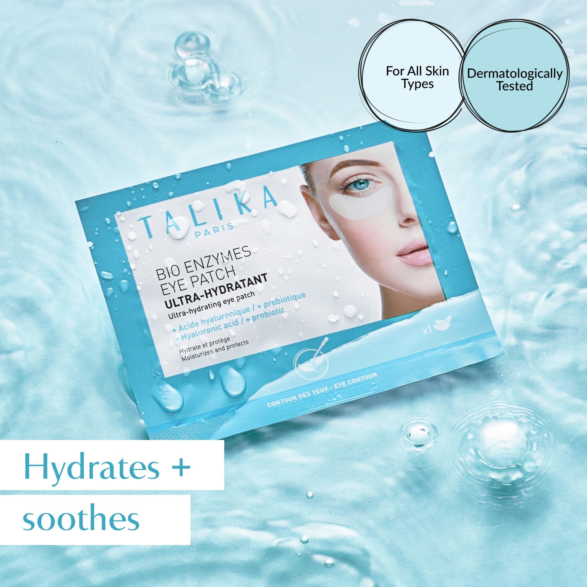 Talika Talika Bio Enzymes Eye Patch - Instant Ultra-Moisturising Under Eye Patches for Adults - Eye Mask For Dark Circles Tired Eyes & Puffiness - Single Pair Under Eye Mask