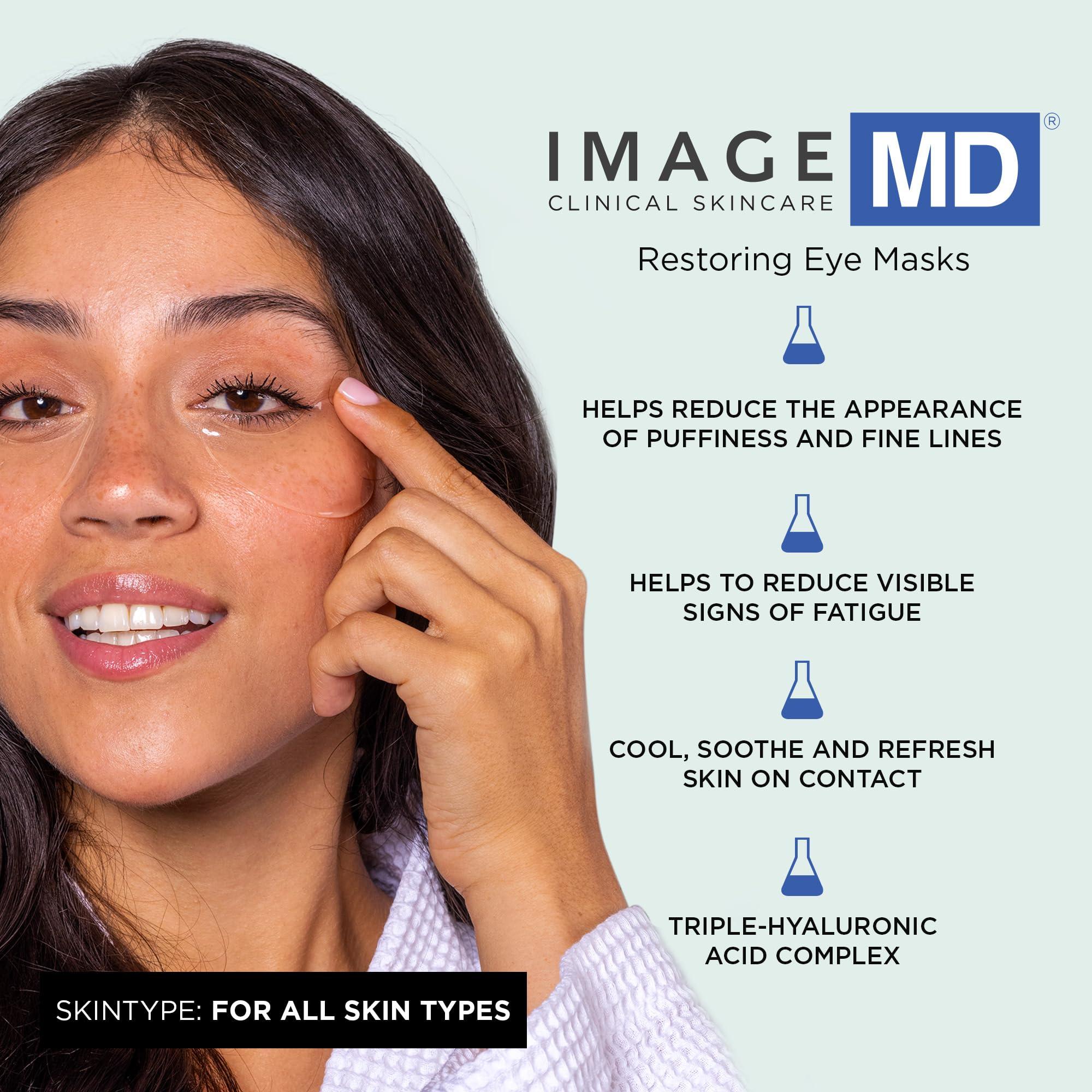 IMAGE Skincare IMAGE Skincare, IMAGE MD Restoring Eye Masks, Made with Cooling Hydrogel to Rapidly Refresh, Firm, Restore, & Soothe Tired Eyes, 22 Count