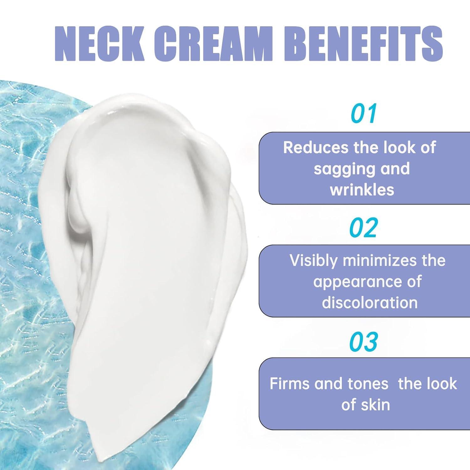 Hywestger Neck Firming Cream, Tighten and Lift Neck Cream, Anti-Aging Neck Creams for Tightening Sagging Skin and Hydrating, Help Reduce Fine Lines & Wrinkles - 1.7 oz