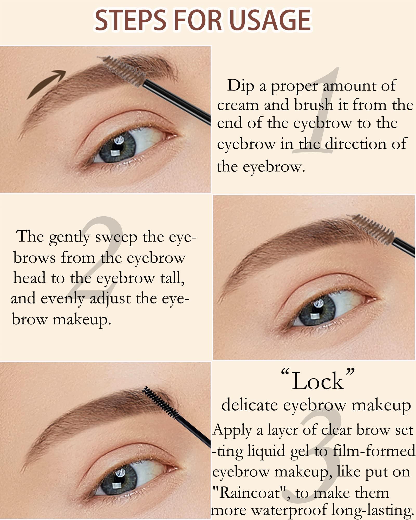 LYSdefeu Waterproof Tinted Eyebrow Gel Taupe & Clear Brow Setting Glue, Liquid Mascara Eye Brow Gel, Long Lasting Smudge-Proof Brow Filler Eye Makeup,Brow Fast Sculp,Christmas Makeup Gift Set for Girl Women-05