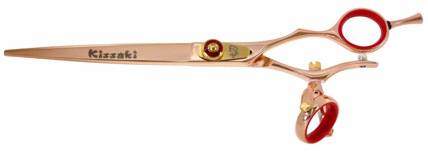 Kissaki Kissaki Hair Scissors Gokatana 7.0 inches Double Swivel Rose Gold R Titanium Hair Cutting Shears